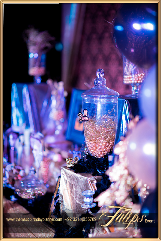 Gold Royal Blue Sweet 16 Themed party ideas in Pakistan 23