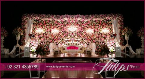 Pink Engagement Stage Design