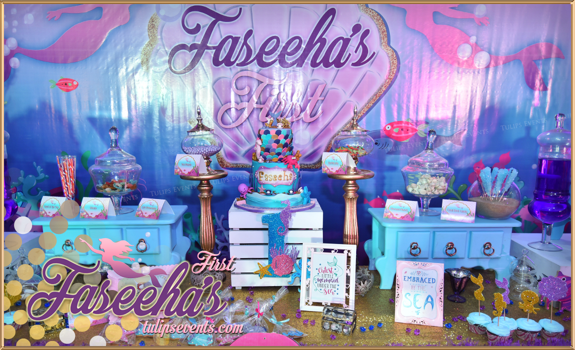 Little mermaid birthday party theme decoration ideas in Pakistan (14)