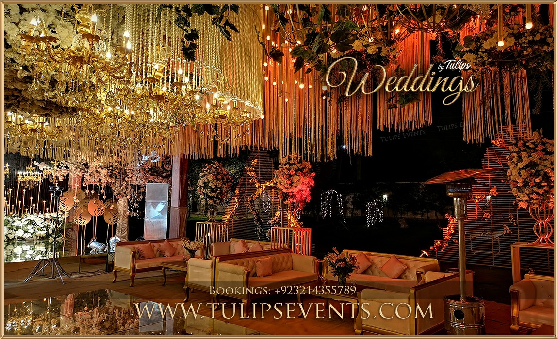 Amazing Pakistani Walima ceilings decor by Tulips Events (23)