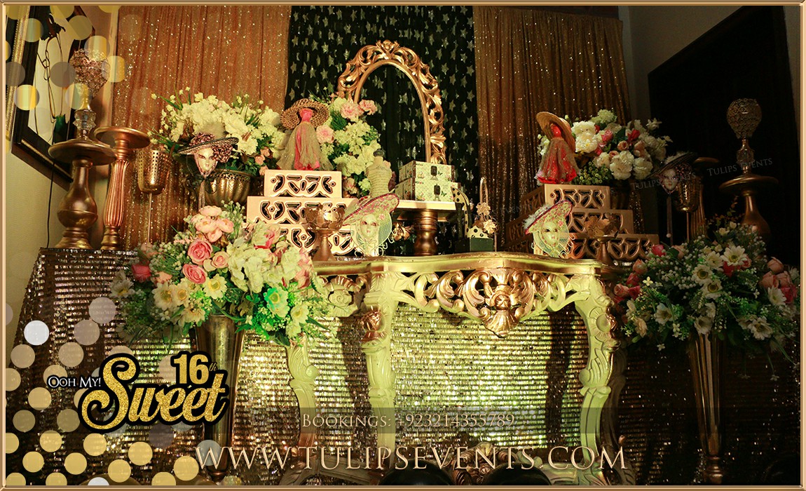 Black and Gold Theme Party Decoration ideas in Pakistan (2)