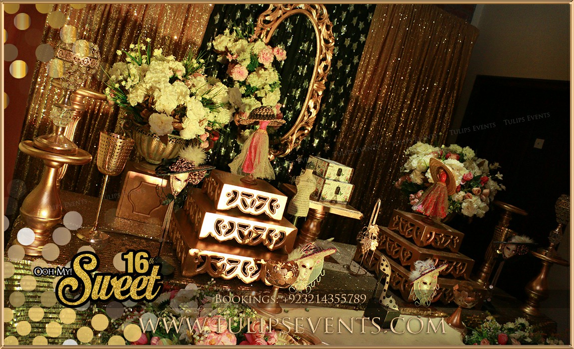 Black and Gold Theme Party Decoration ideas in Pakistan (3)