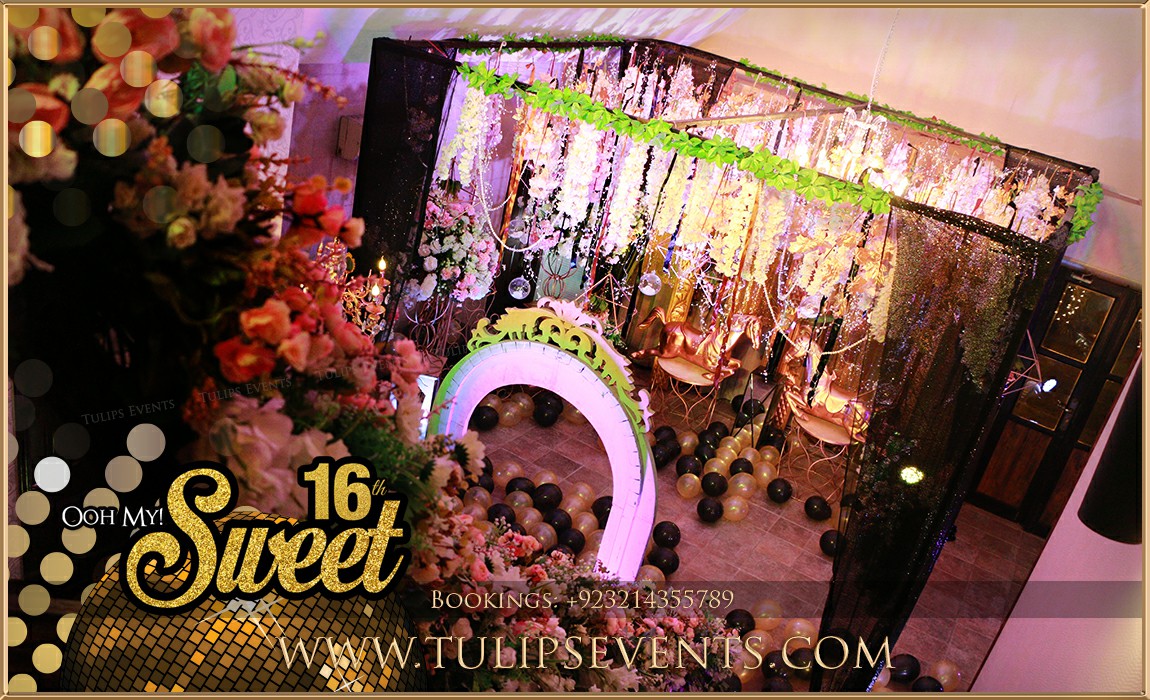 Black and Gold Theme Party Decoration ideas in Pakistan (7)