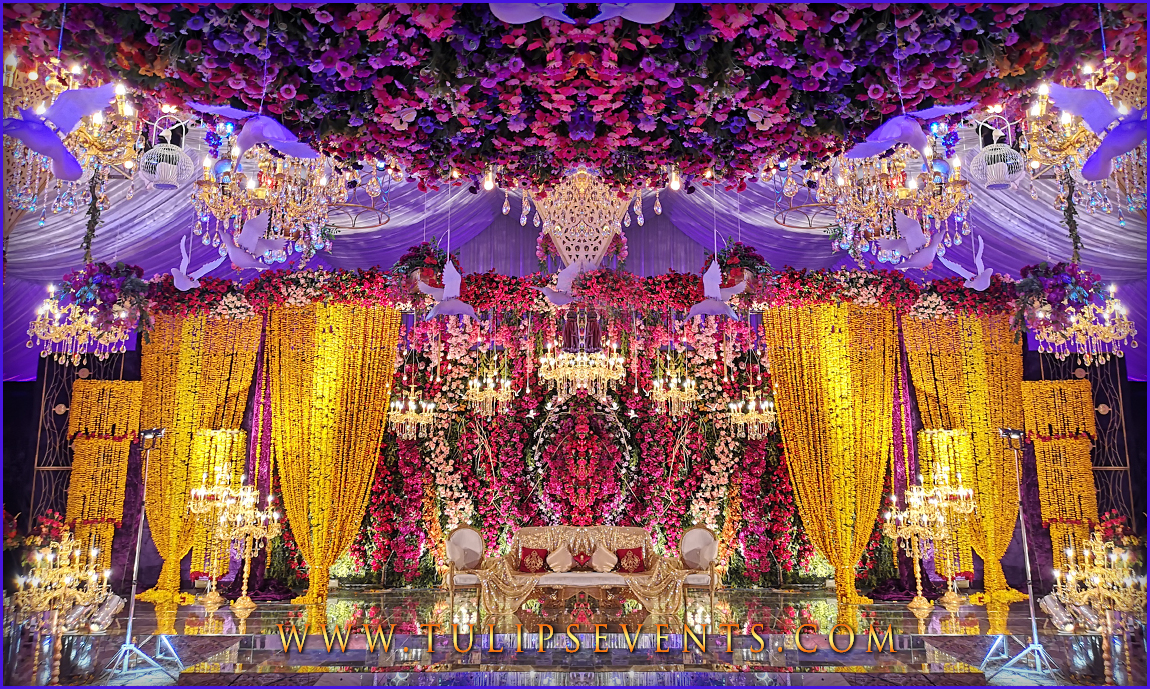 Fairytale Pakistani Mehndi Stage Decorations ideas by Tulips Events (1)