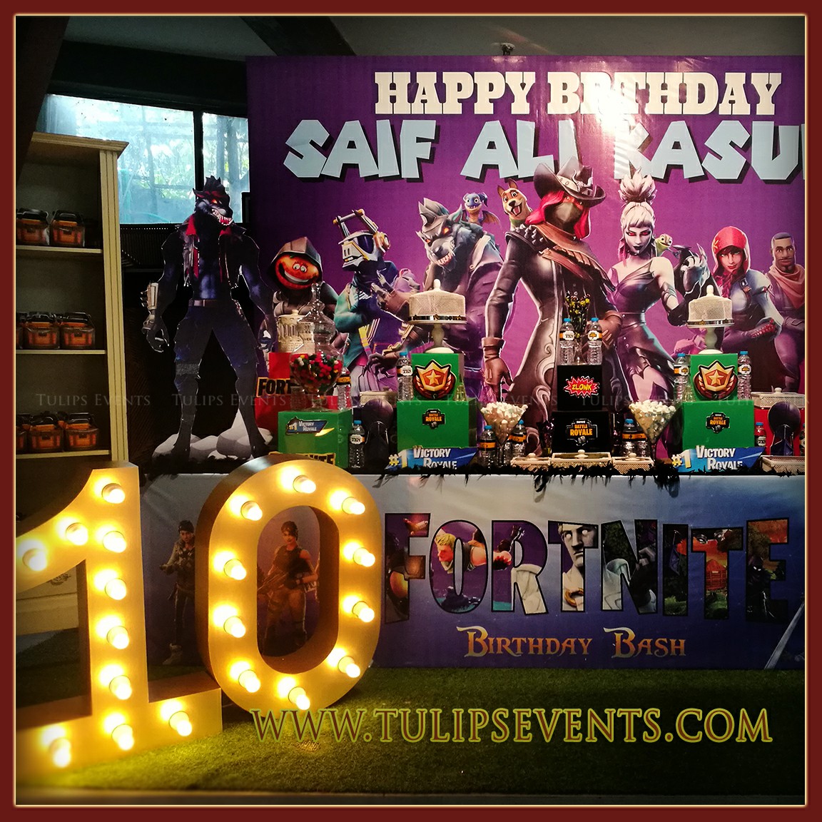 Fortnite Battle Royale Birthday Party Theme Ideas 17 Tulips Event Management