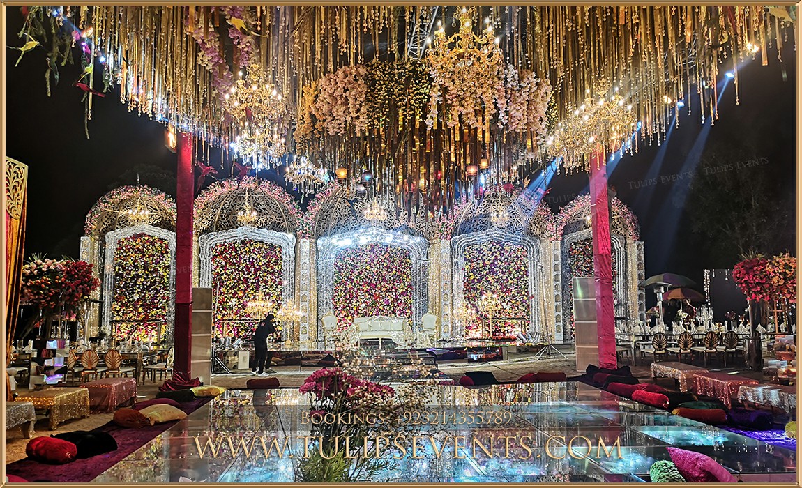 Royal Mughal Garden Theme Wedding Mehndi in Pakistan (4)