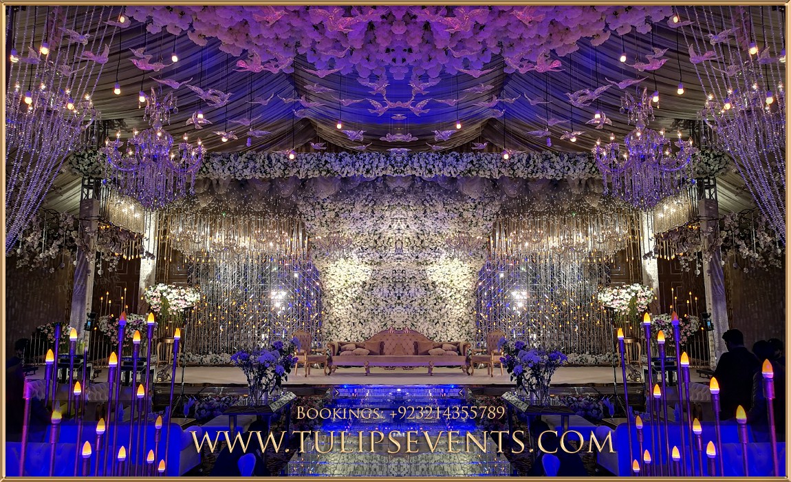 blue oceans walima decorations stage setup ideas in Pakistan (17)