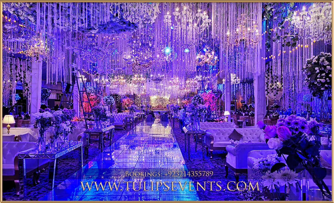 blue oceans walima decorations stage setup ideas in Pakistan (23)