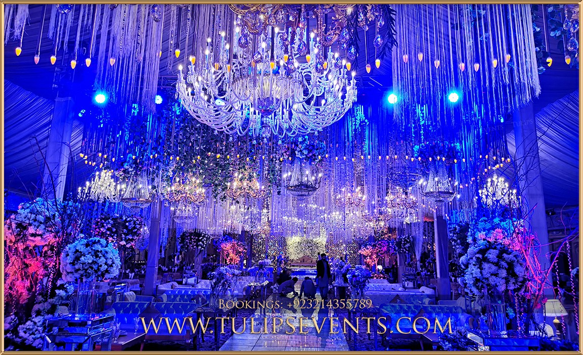 blue oceans walima decorations stage setup ideas in Pakistan (25)