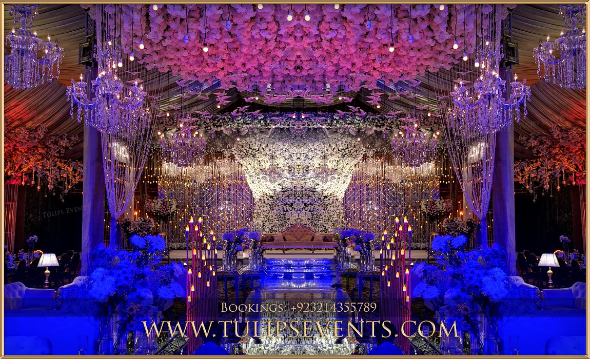 blue oceans walima decorations stage setup ideas in Pakistan (27)