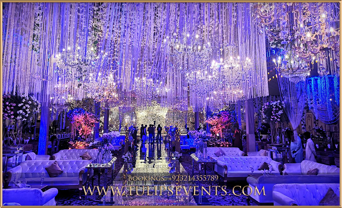 blue oceans walima decorations stage setup ideas in Pakistan (4)