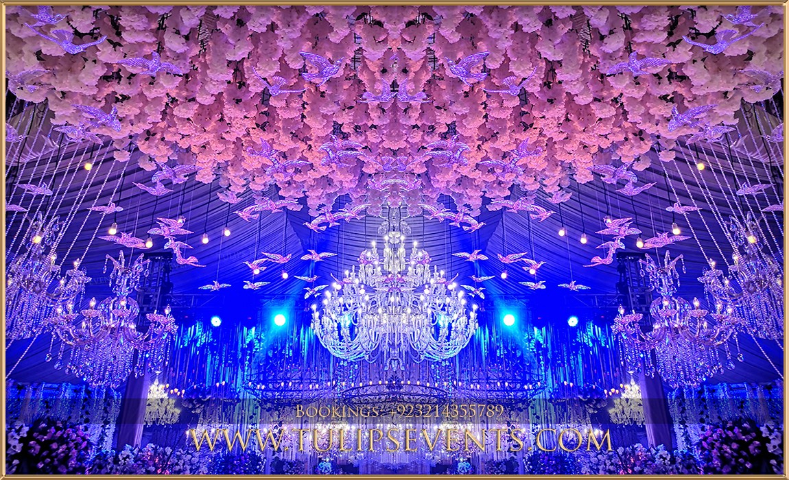 blue oceans walima decorations stage setup ideas in Pakistan (8)