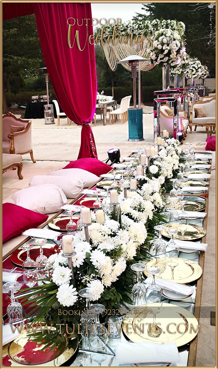 Top outdoor wedding decoration ideas in Pakistan (74) Tulips Event