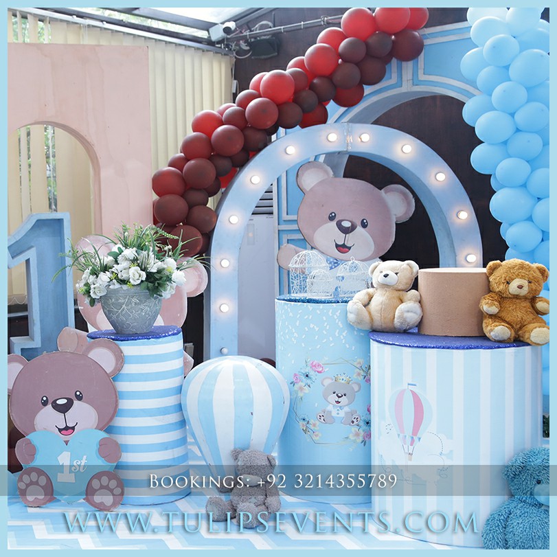 teddy bear 1st Birthday Theme decor tulips events (1)