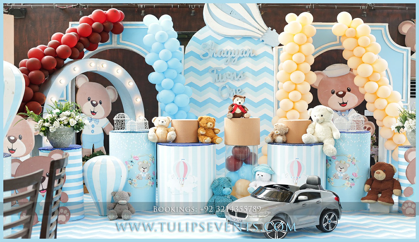 teddy bear 1st Birthday Theme decor tulips events (6)